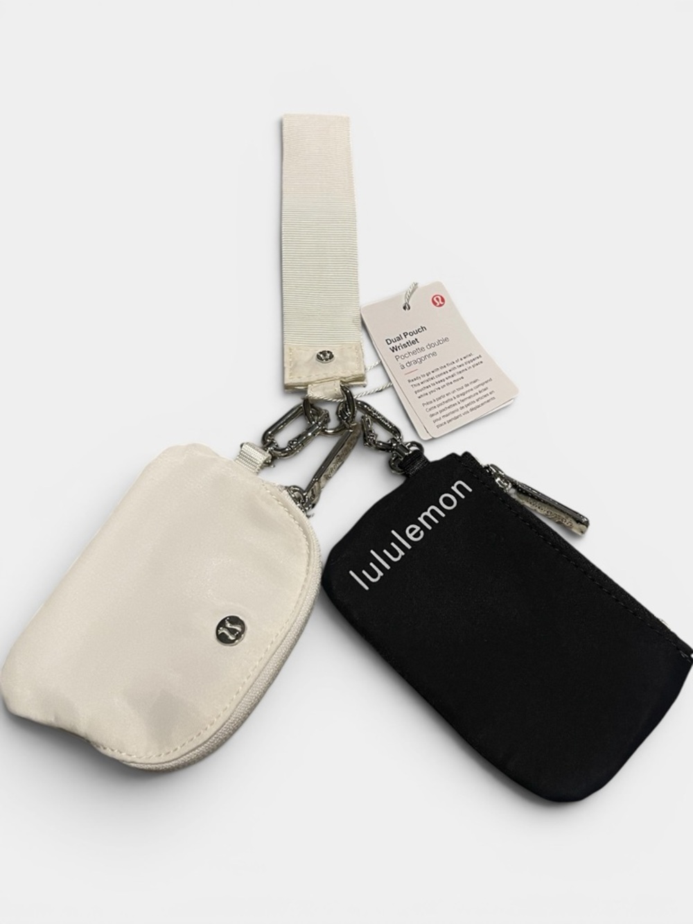 Lululemon Dual Pouch Wristlet - Black & Cream